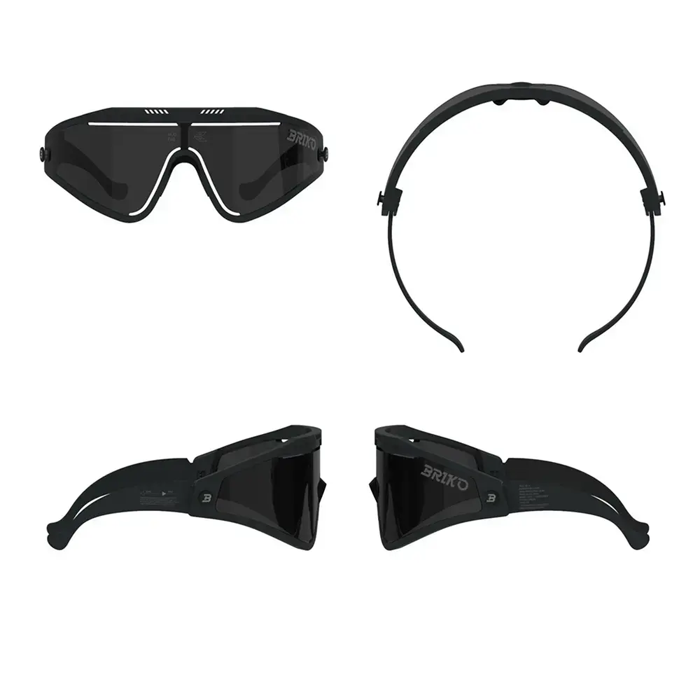 Briko Detector Sport Zonnebril Grijs met Zwarte lens