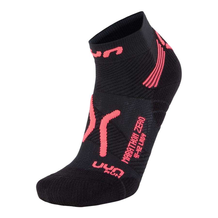 UYN Marathon Zero Hardloopsokken Zwart/Roze Dames