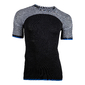 UYN Running Alpha Hardloopshirt Korte Mouwen Zwart/Wit/Blauw Heren