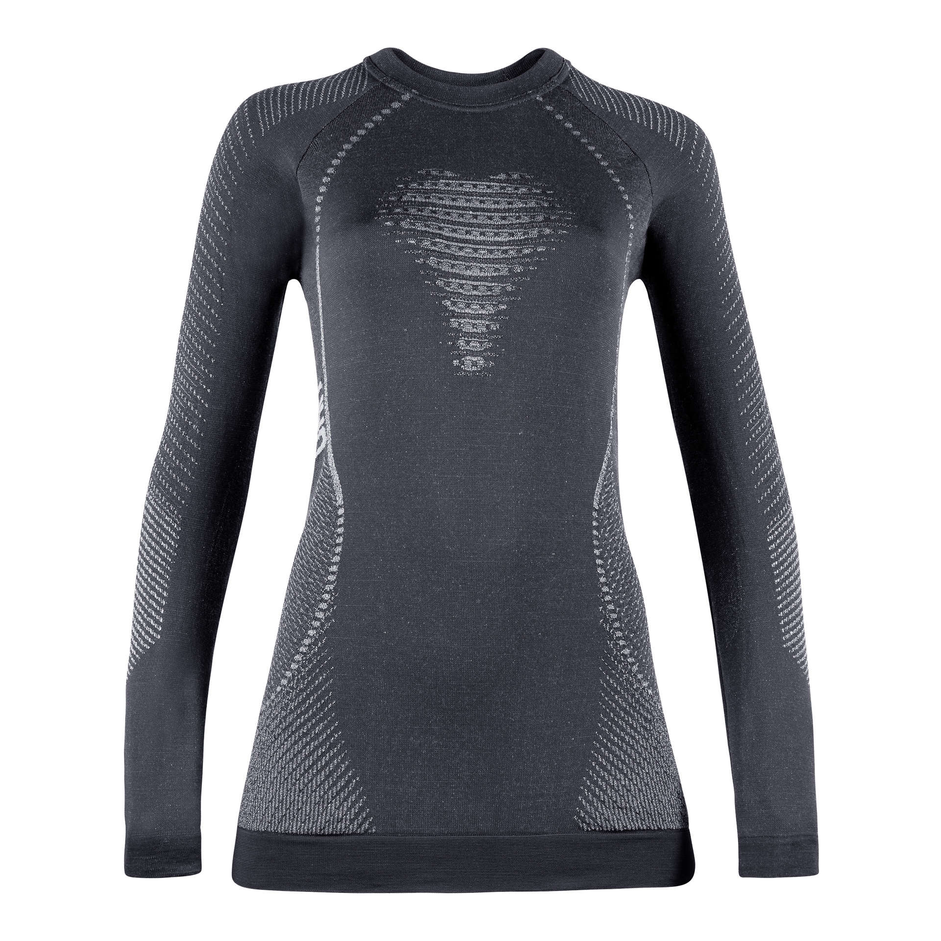 UYN Cashmere Shiny 2.0 Round Neck Thermoshirt Lange Mouwen Zilver Dames