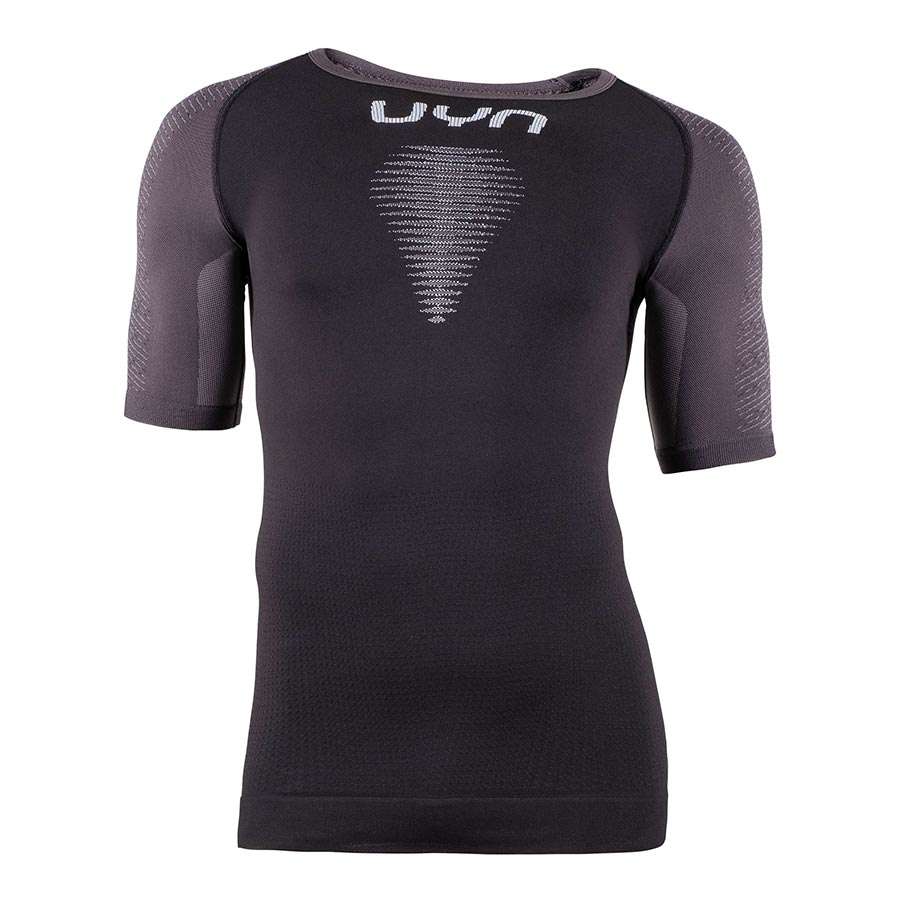 UYN Marathon Hardloopshirt Korte Mouwen Zwart/Grijs Heren 