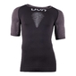UYN Marathon Hardloopshirt Korte Mouwen Zwart/Grijs Heren 