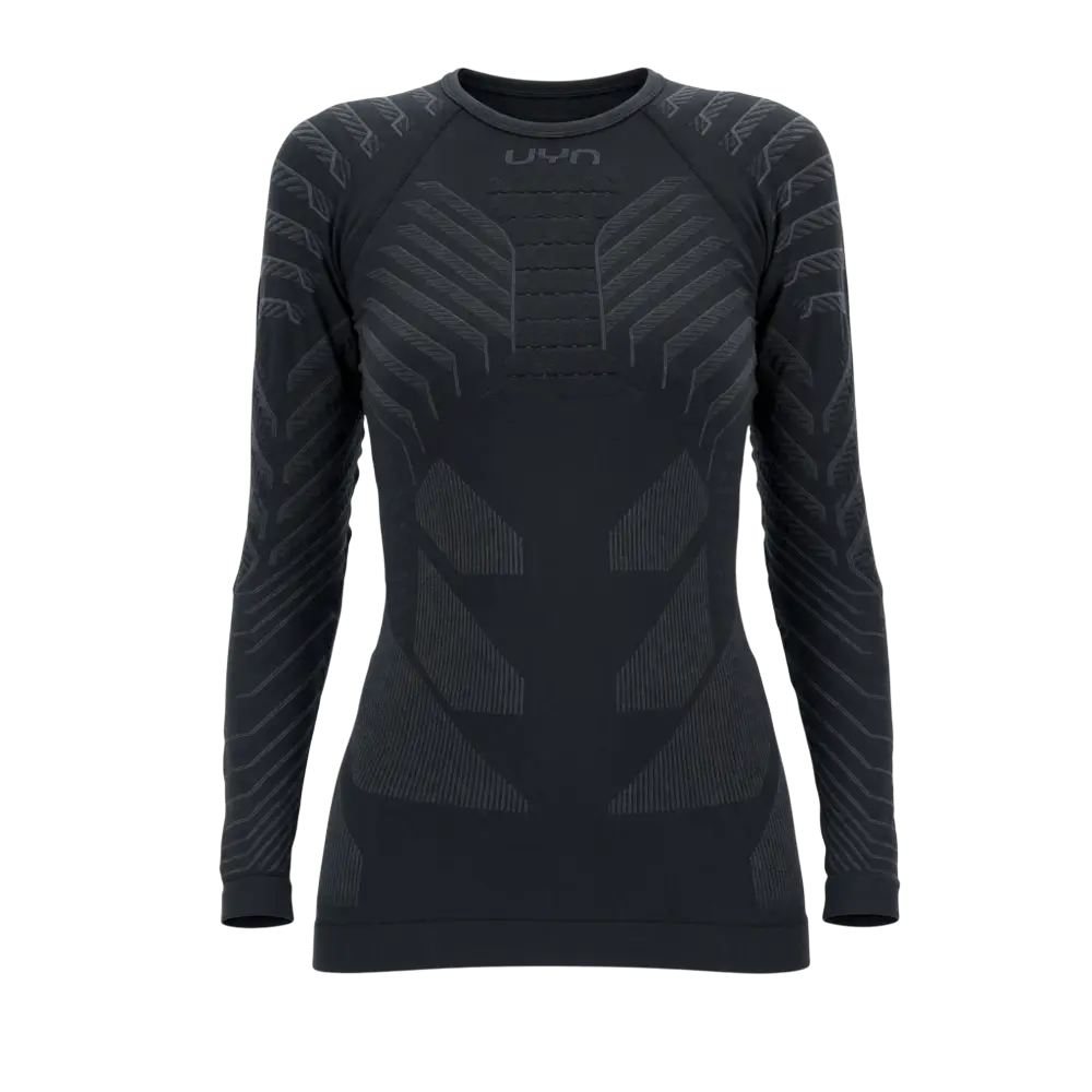 UYN Resilyon Thermoshirt Lange Mouwen Round Neck Zwart/Antraciet Dames