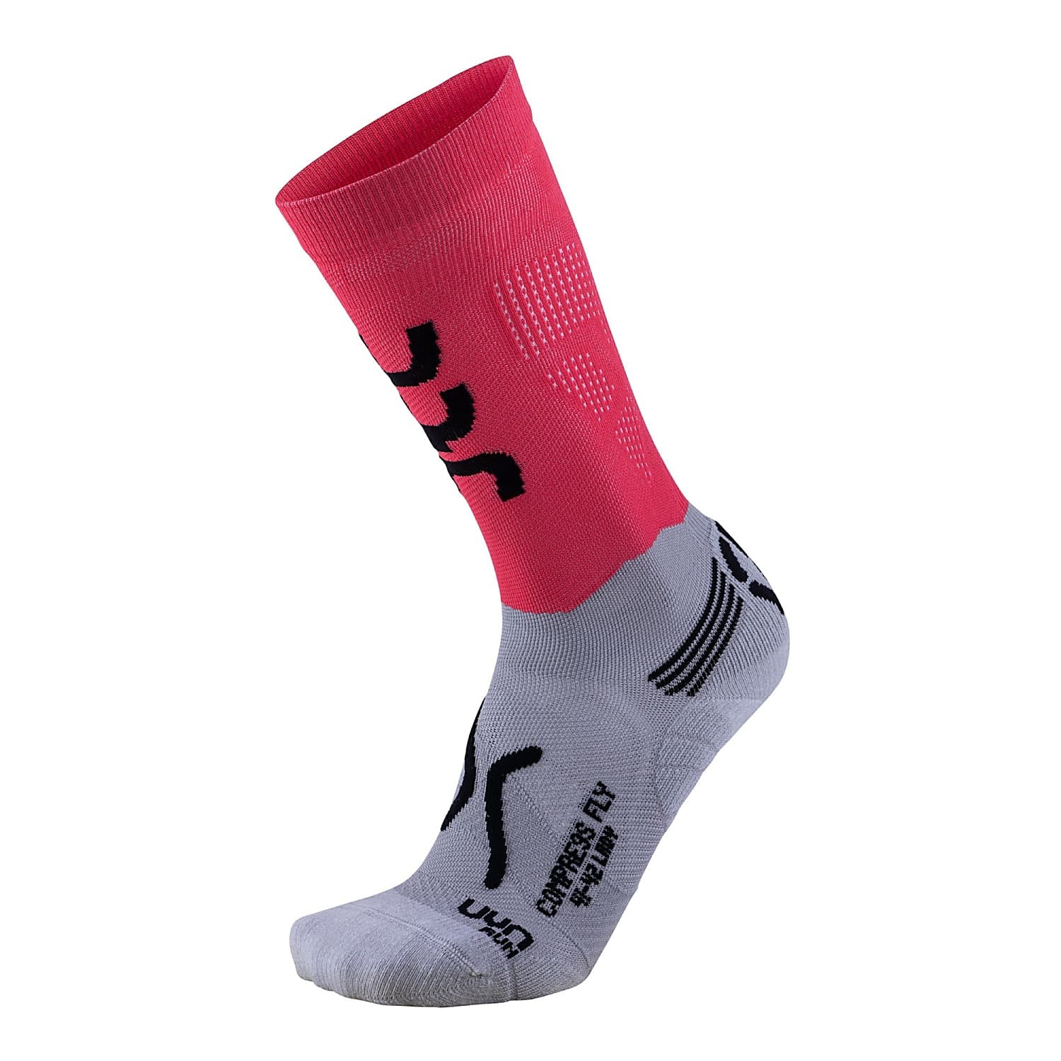UYN Run Fly Compressiekousen Roze/Zwart Dames