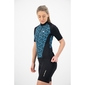 Megmeister Autumn Leaves Fietsshirt Korte Mouwen Blauw Dames