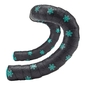 Supacaz Super Sticky Kush Galaxy Stuurlint Zwart/Celeste Blauw (Bianchi) Print