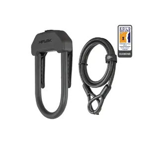 Hiplok DX Plus Slot met Kabelslot Zwart