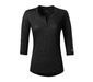 7mesh Desperado Henley Merino MTB Fietsshirt Lange Mouwen Zwart Dames