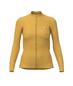 7mesh Ashlu Merino Fietsshirt Lange Mouwen Geel Dames