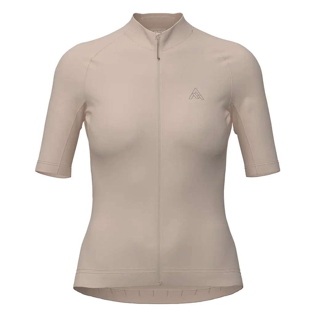 7mesh Atlas Fietsshirt Korte Mouwen Lichtbruin Dames