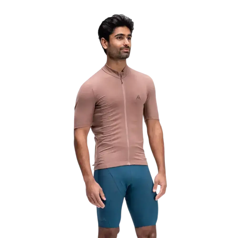 7MESH Ashlu Merino Fietsshirt Korte Mouwen Bruin Heren