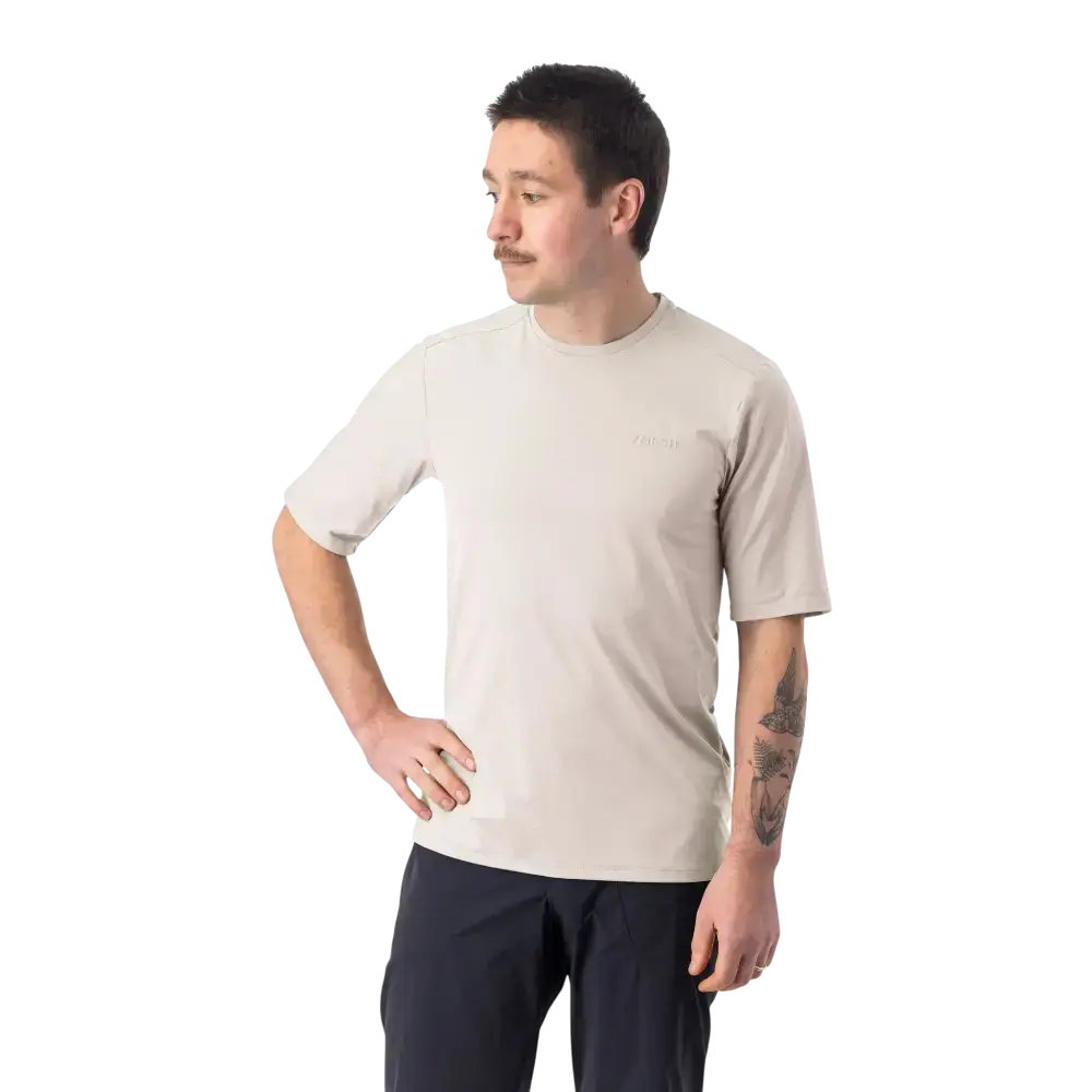 7MESH Atlas Gravel Fietsshirt Korte Mouwen Lichtbruin Heren