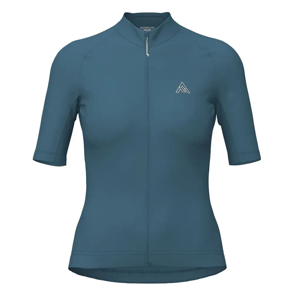 7MESH Atlas Fietsshirt Korte Mouwen Blauw Dames
