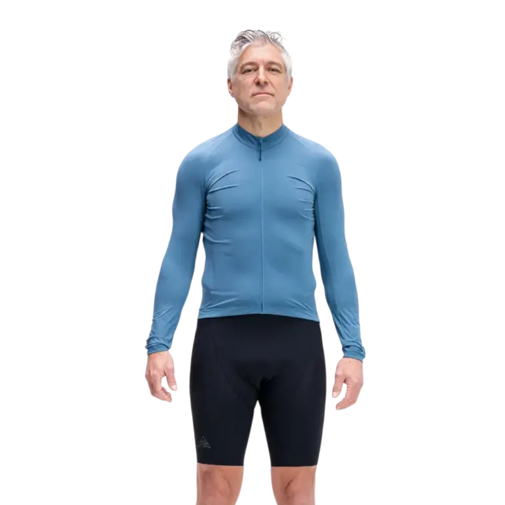 7MESH Atlas Fietsshirt Lange Mouwen Blauw Heren