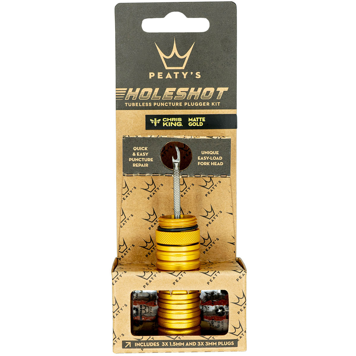 Peaty's Holeshot Tubeless Puncture Plugger Kit Goud