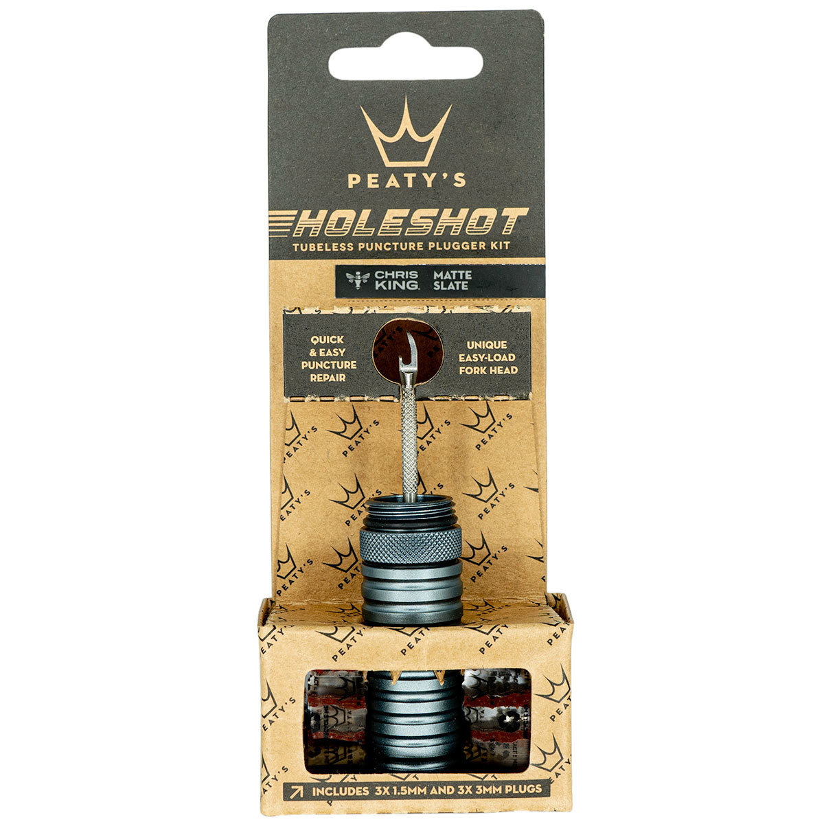 Peaty's Holeshot Tubeless Puncture Plugger Kit Grijs