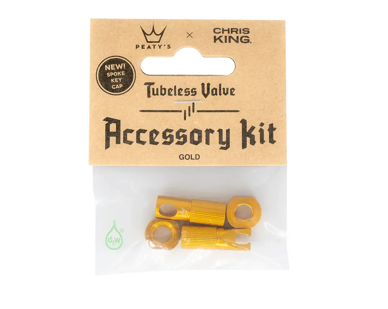 Peaty's Chris King MK2 Tubeless Ventielen Accessory Kit Goud