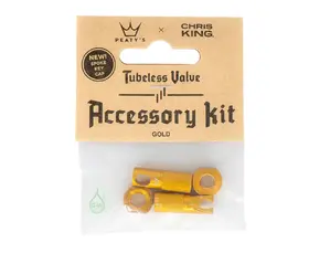 Peaty's Chris King MK2 Tubeless Ventielen Accessory Kit Goud