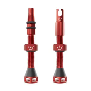 Peaty's Holeshot Fast Flow Tubeless Ventielen Rood