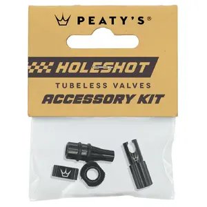 Peaty's Holeshot Fast Flow Tubeless Ventielen Accessory Kit Zwart
