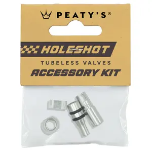 Peaty's Holeshot Fast Flow Tubeless Ventielen Accessory Kit Zilver