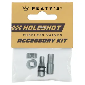 Peaty's Holeshot Fast Flow Tubeless Ventielen Accessory Kit Grijs