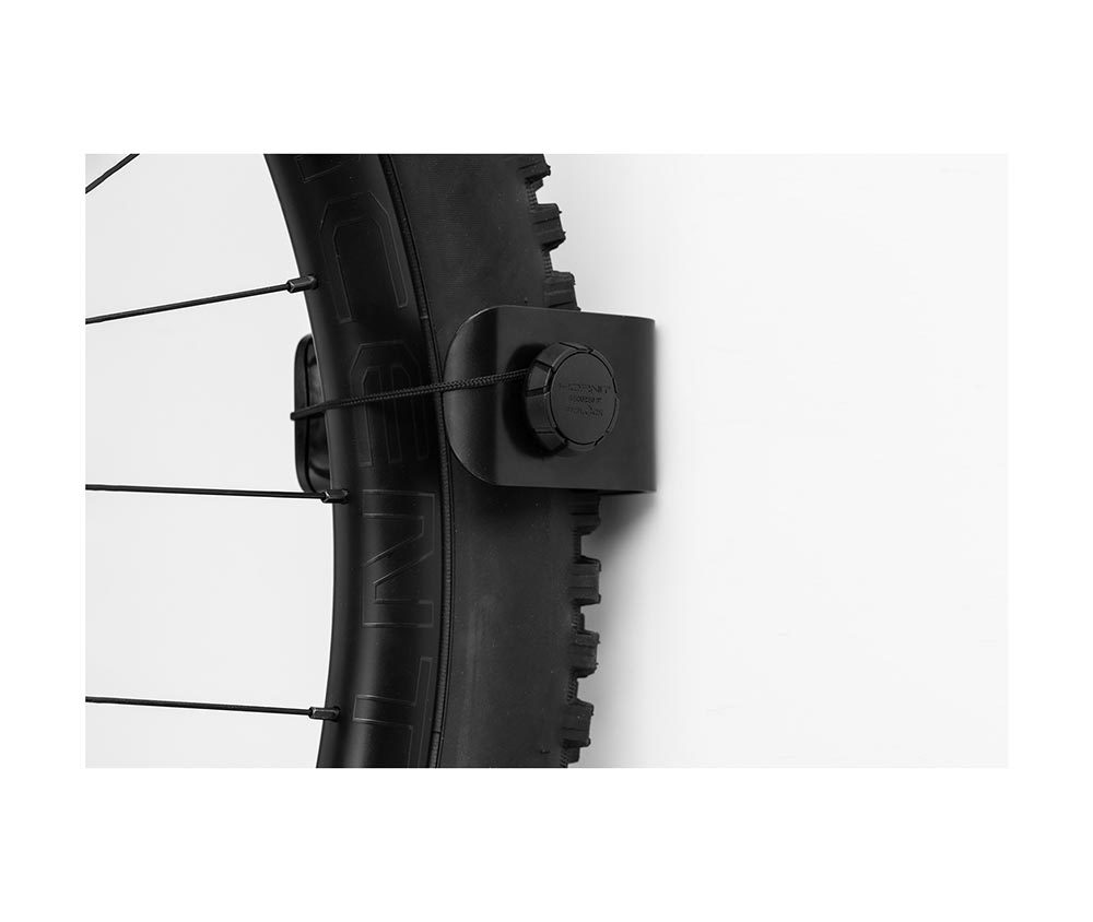 Hornit CLUG Fietsenstalling, wandhouder, fietsenrek, wandhouder, fietsstandaard, wandmontage, fietsenrek, wandrek, fietsenrek, opbergruimte, 5 maten, eenvoudig te installeren, MTB XL, wit/oranje