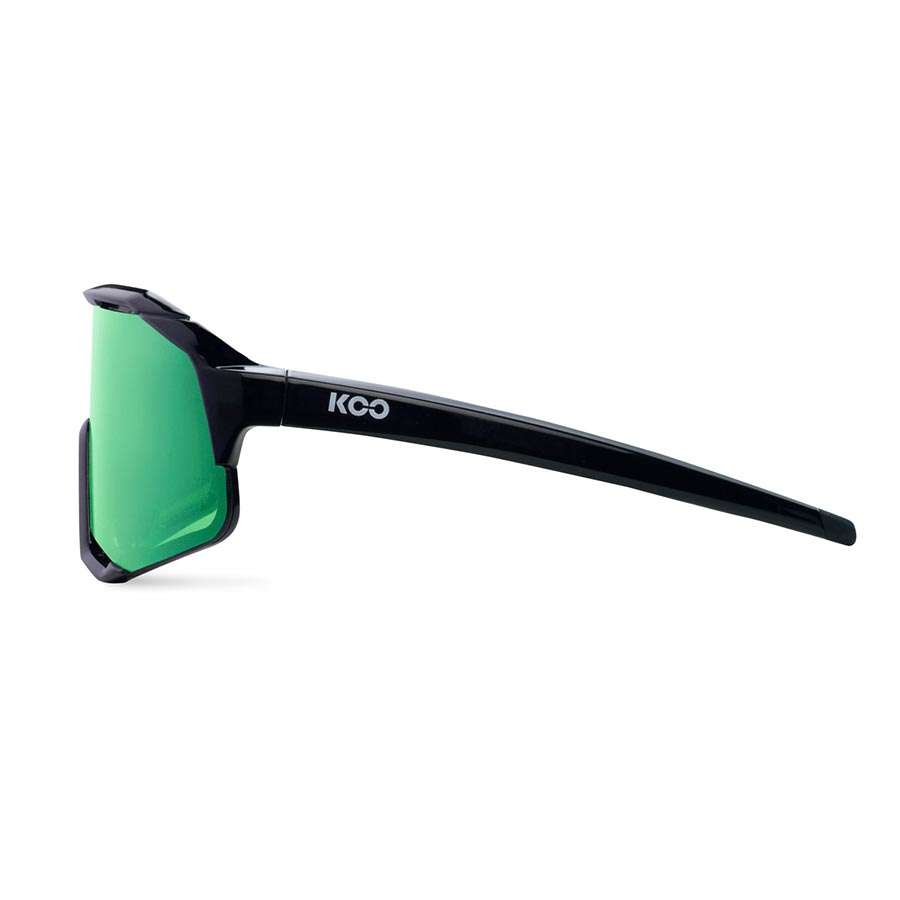 KOO DEMOS Sport Zonnebril Zwart met Green Mirror Lens