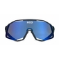 KOO DEMOS Sport Zonnebril Zwart met Blue Mirror Lens
