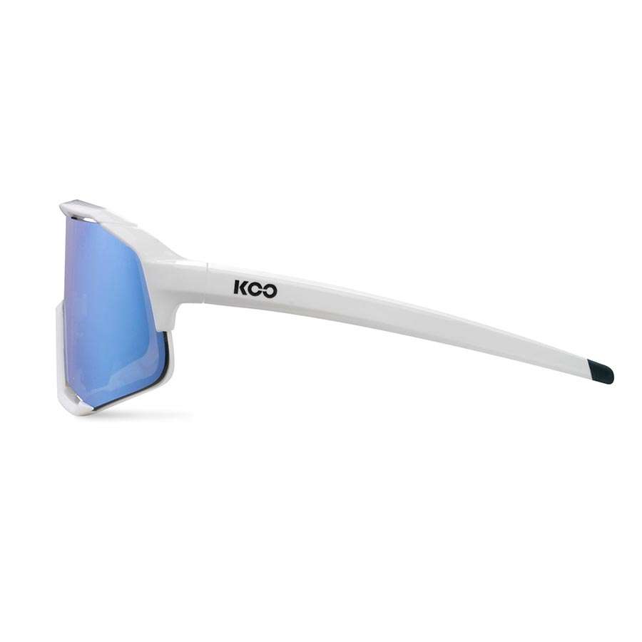 KOO DEMOS Sport Zonnebril Wit/Turqoise met Turqoise Lens
