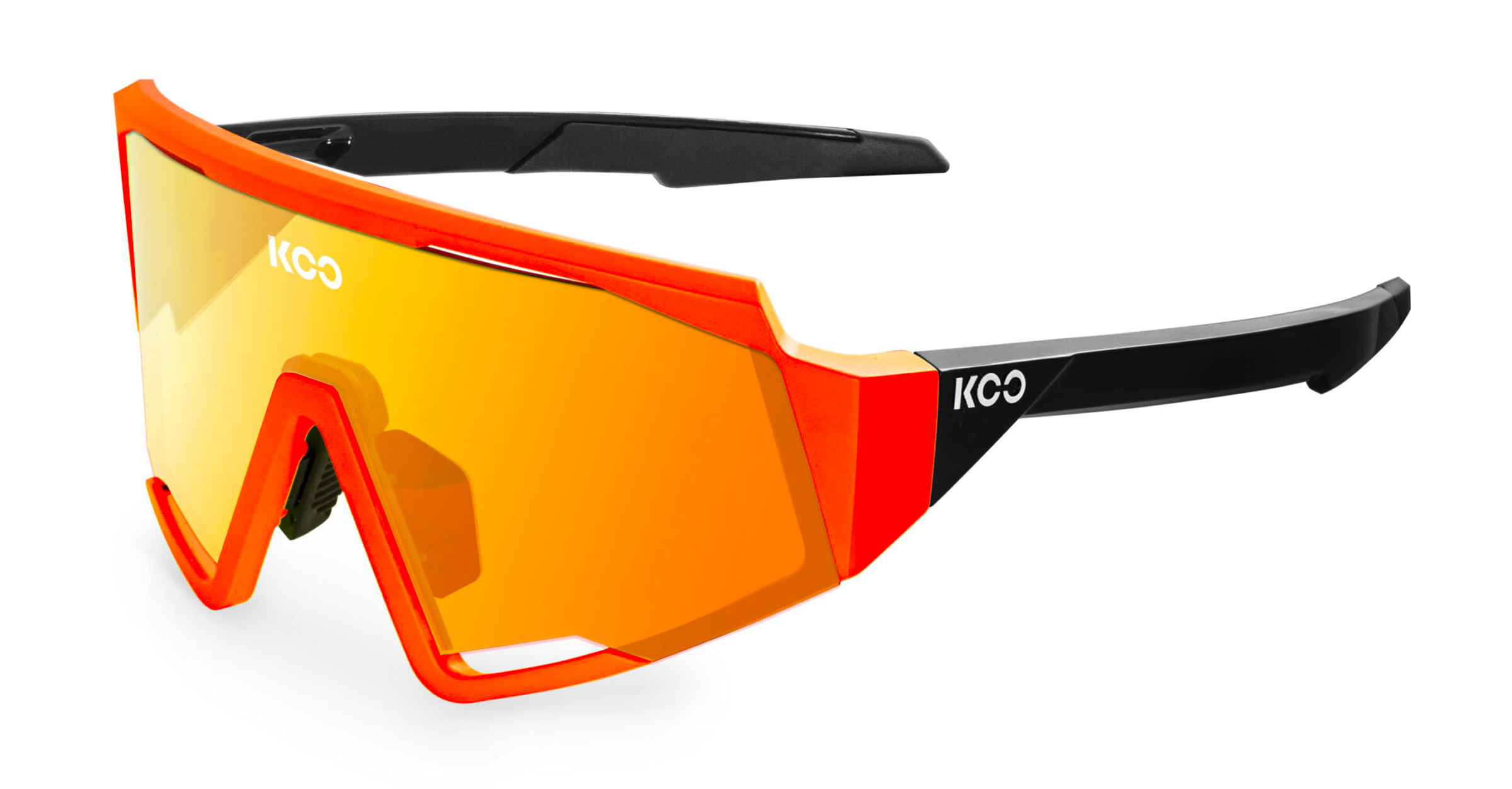 KOO SPECTRO Sport Zonnebril Fluo Oranje met Red Mirror Lens