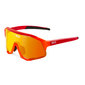 KOO DEMOS Sport Zonnebril Fluo Oranje/Rood met Red Mirror Lens