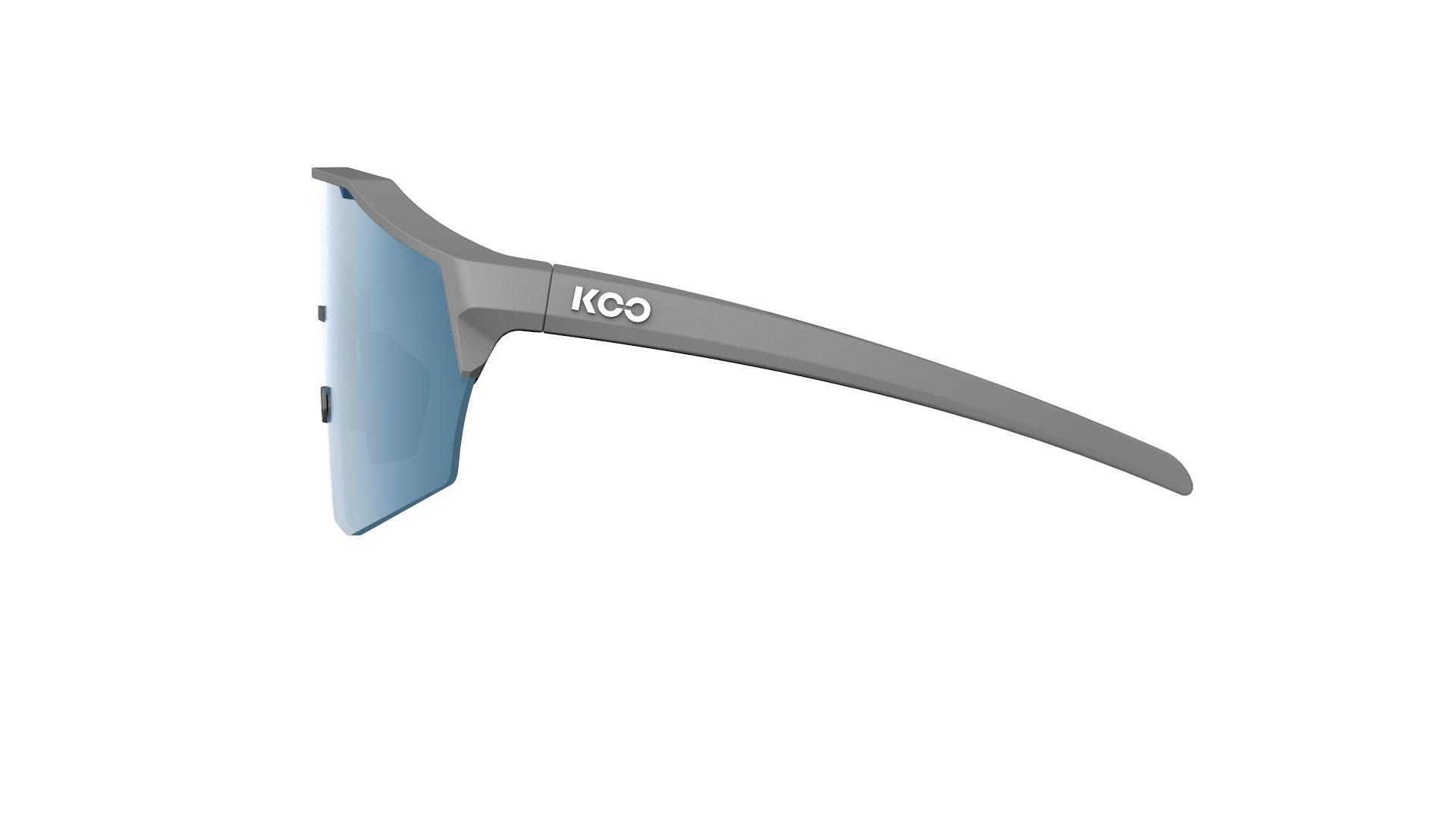 KOO ALIBI Sport Zonnebril Mat Grijs met Turquoise Mirror Lens