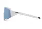 KOO SPECTRO Sport Zonnebril Wit met Photochromic Turquoise Mirror Lens