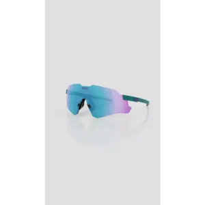 KOO Nebula Sport Zonnebril Mat Groen met Dark Turquoise Mirror Lens