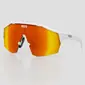 KOO ALIBI Sport Zonnebril Mat Wit met Red Mirror Lens