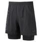 Ronhill Tech Marathon Twin Short Hardloopbroek Kort Zwart Heren