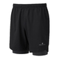 Ronhill Life 7" Twin Short Hardloopbroek Kort Zwart/Grijs Heren