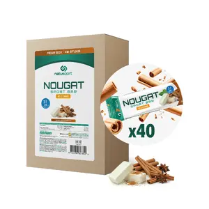 Natusport Nougat Sportrepen Speculaas/Kaneel 40 stuks