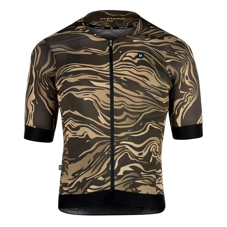 Biehler Supreme Fietsshirt Korte Mouwen Olijfgroen Heren