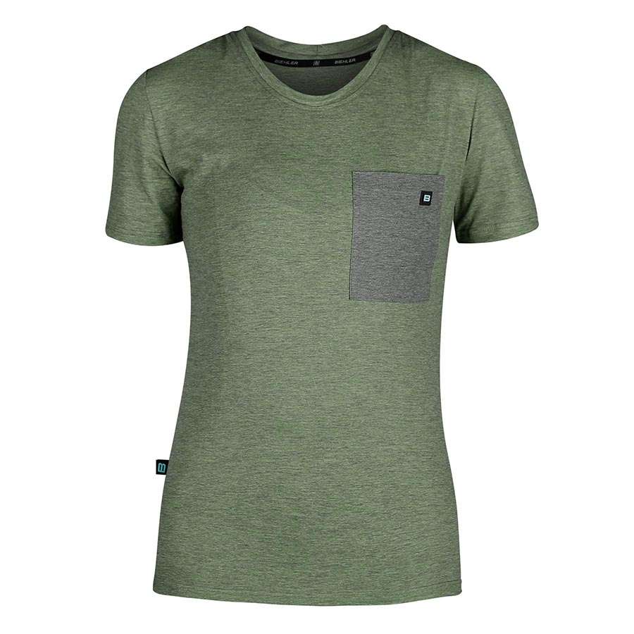Biehler Gravel Fietsshirt Korte Mouwen Groen/Melange Dames