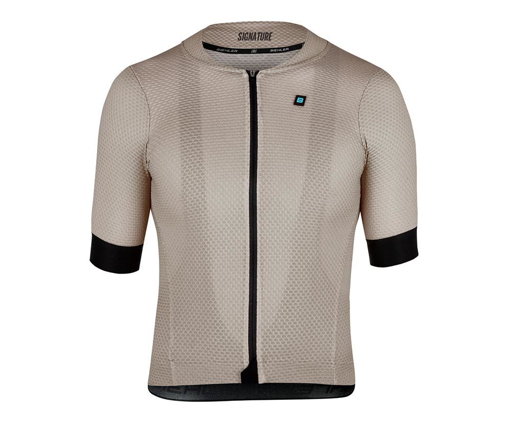 Biehler Signature³ Mesh Fietsshirt Korte Mouwen Lichtbruin Heren