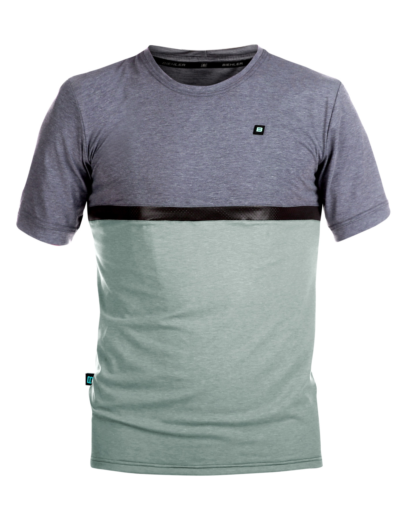 Biehler DSTNCE Gravel Fietsshirt Korte Mouwen Grijs/Groen Heren