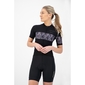 Pippo Amsterdam Alpe d'Huez Fietsshirt Korte Mouwen Zwart/Paars Dames