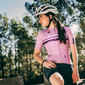 Gobik Stark Fietsshirt Korte Mouwen Roze/Wit Dames