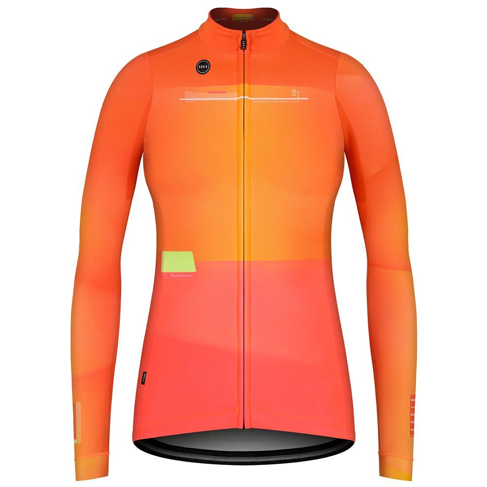 Gobik Cobble Fietsshirt Lange Mouwen Oranje/Roze Dames