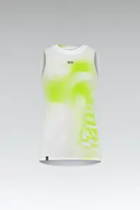 Gobik Second Skin Ondershirt Mouwloos Wit/Groen Dames