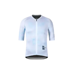Gobik Reactive Fietsshirt Korte Mouwen Lichtblauw/Wit