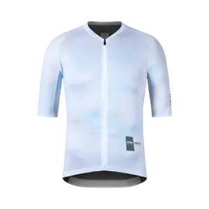 Gobik Reactive Fietsshirt Korte Mouwen Lichtblauw/Wit