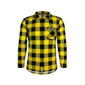 Gobik Plaid Fietsshirt Lange Mouwen LTD Geel